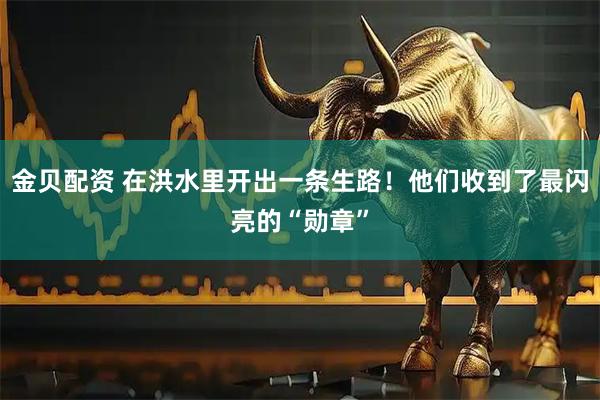 金贝配资 在洪水里开出一条生路！他们收到了最闪亮的“勋章”