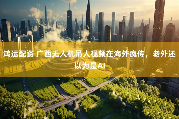鸿运配资 广西无人机吊人视频在海外疯传，老外还以为是AI